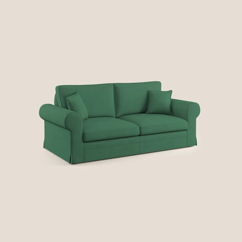Lady canapé classique en plume d'oie réalisé avec un tissu imperméable T02 vert