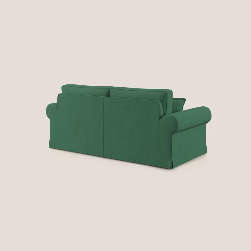 Lady canapé classique en plume d'oie réalisé avec un tissu imperméable T02 vert
