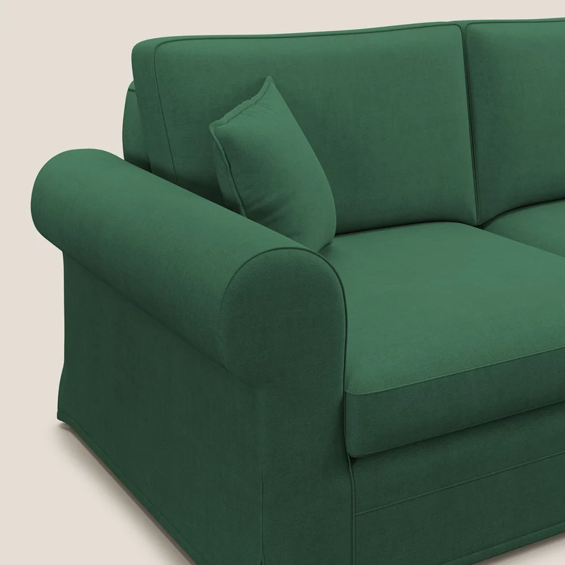 Lady canapé classique en plume d'oie réalisé avec un tissu imperméable T02 vert