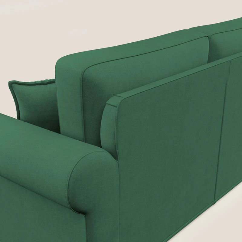Lady canapé classique en plume d'oie réalisé avec un tissu imperméable T02 vert