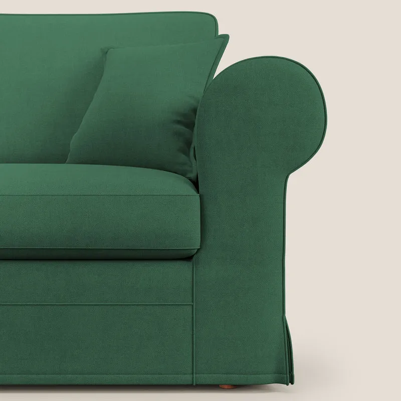 Lady canapé classique en plume d'oie réalisé avec un tissu imperméable T02 vert