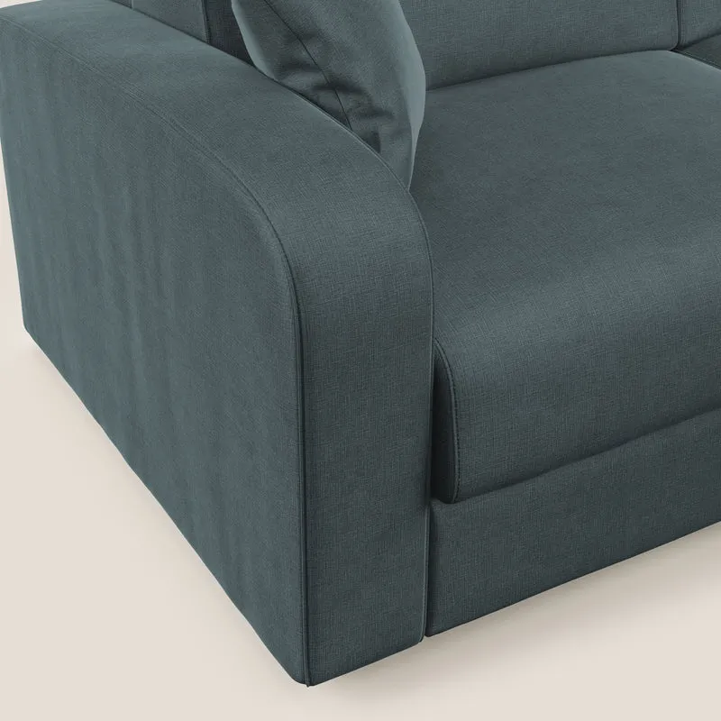 Lebron Canapé-lit double en velours doux T01 pétrole