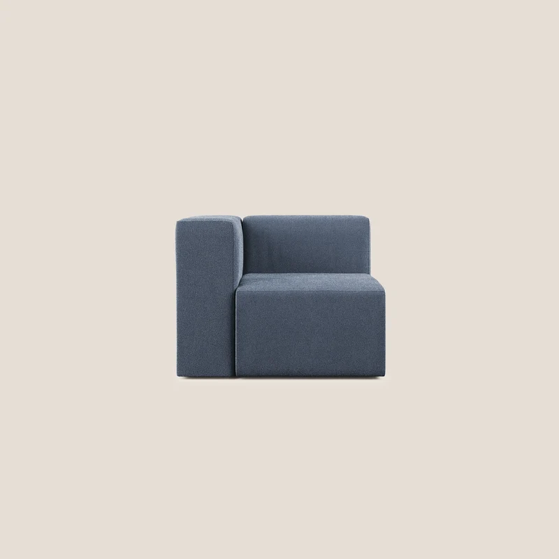Nettuno module d'angle/latéral en bouclette douce T07 bleu