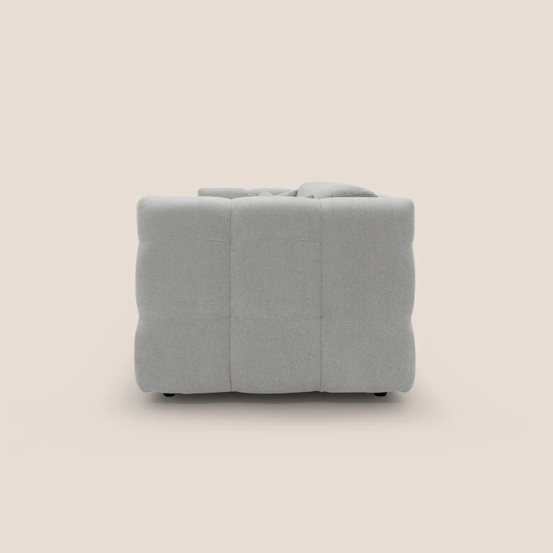 Tender Canapé convertible avec matelas H14 cm en bouclette imperméable T07 gris