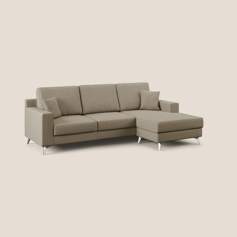 Michael Canapé d'angle REVERSIBLE en tissu imperméable T03 marron