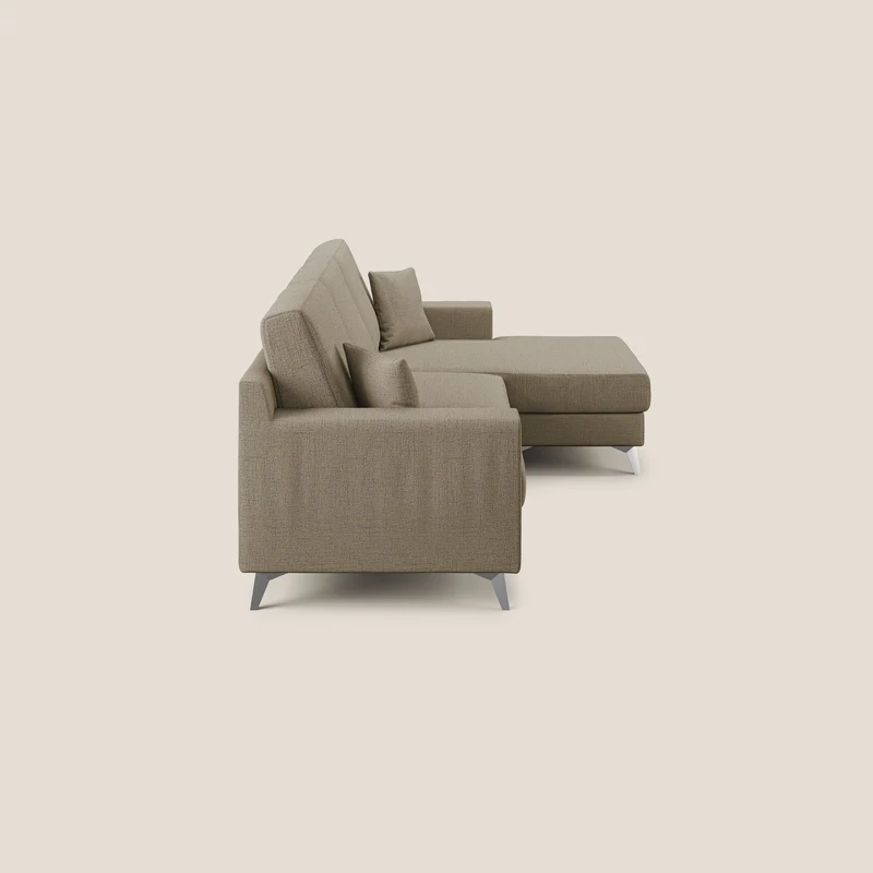 Michael Canapé d'angle REVERSIBLE en tissu imperméable T03 marron