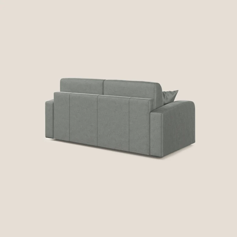 Lebron Canapé-lit double en velours doux T01 gris clair