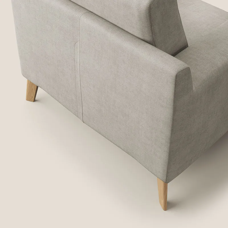 Danish Fauteuil en tissu doux imperméable T02 crème
