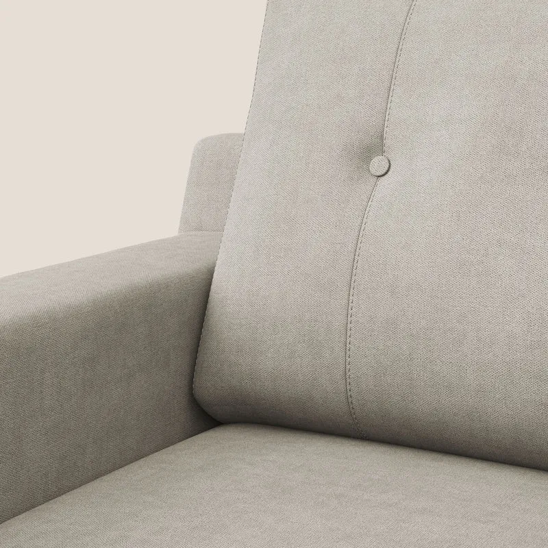 Danish Fauteuil en tissu doux imperméable T02 crème