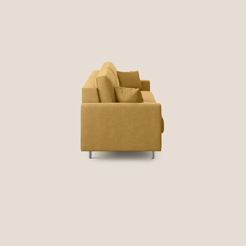 Megan canapé convertible en microfibre détachable T11 jaune
