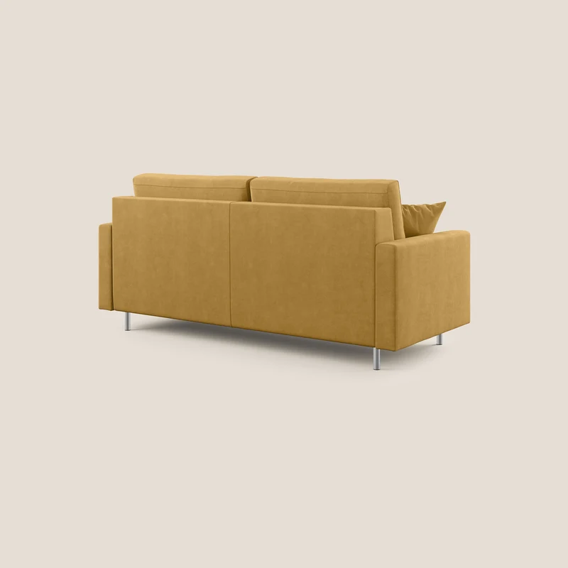 Megan canapé convertible en microfibre détachable T11 jaune