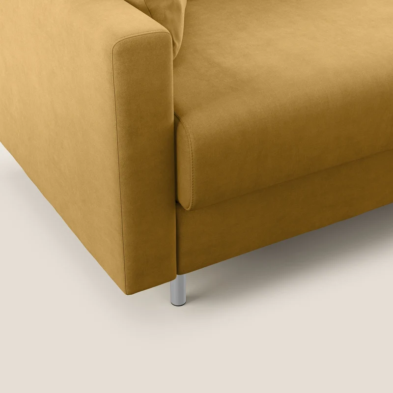 Megan canapé convertible en microfibre détachable T11 jaune