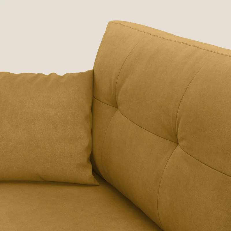 Megan canapé convertible en microfibre détachable T11 jaune