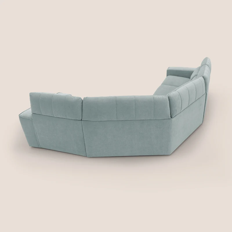 Clark canapé modulable d'angle REVERSIBLE avec option relax électrique en tissu détachable imperméable T17 vert d'eau