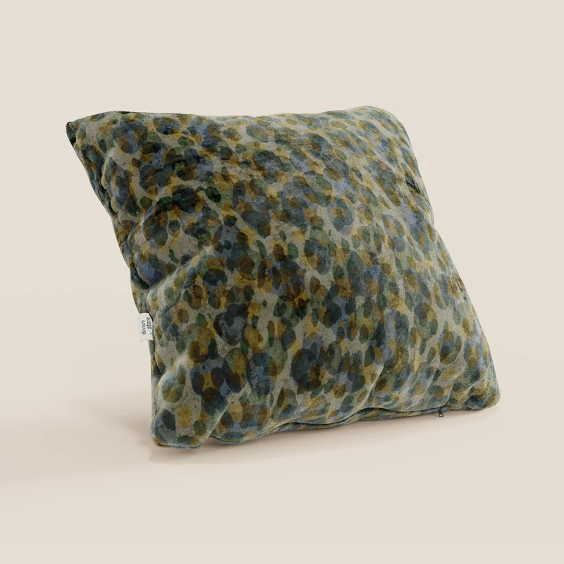 Brush coussins en Velours imperméable vert