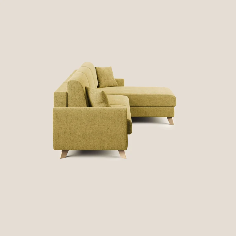 Edgar canapé-lit d’angle en tissu felis imperméable T03 jaune