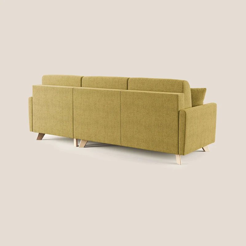 Edgar canapé-lit d’angle en tissu felis imperméable T03 jaune