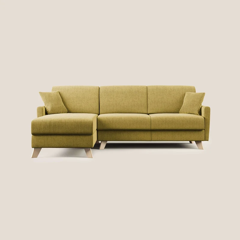 Edgar canapé-lit d’angle en tissu felis imperméable T03 jaune