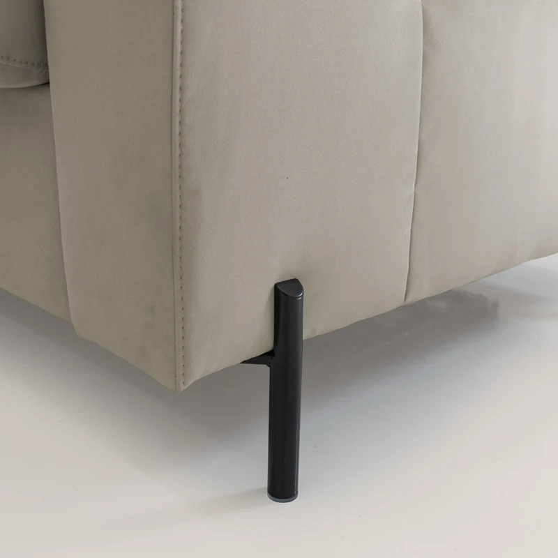 Ortensia canapé convertible matelas H 18cm et pieds hauts en élégante microfibre détachable T11 Taupe