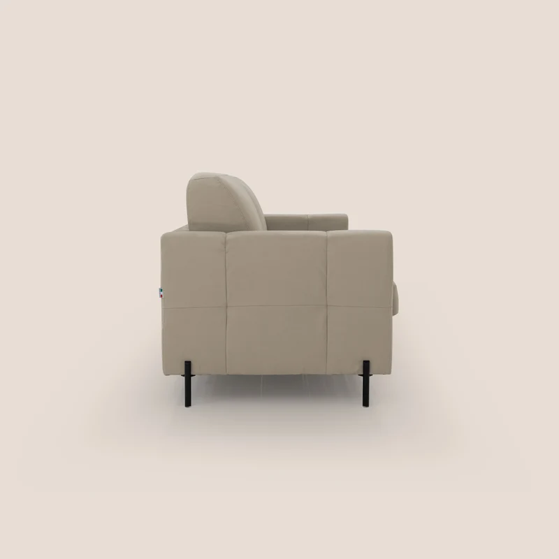 Ortensia canapé convertible matelas H 18cm et pieds hauts en élégante microfibre détachable T11 Taupe
