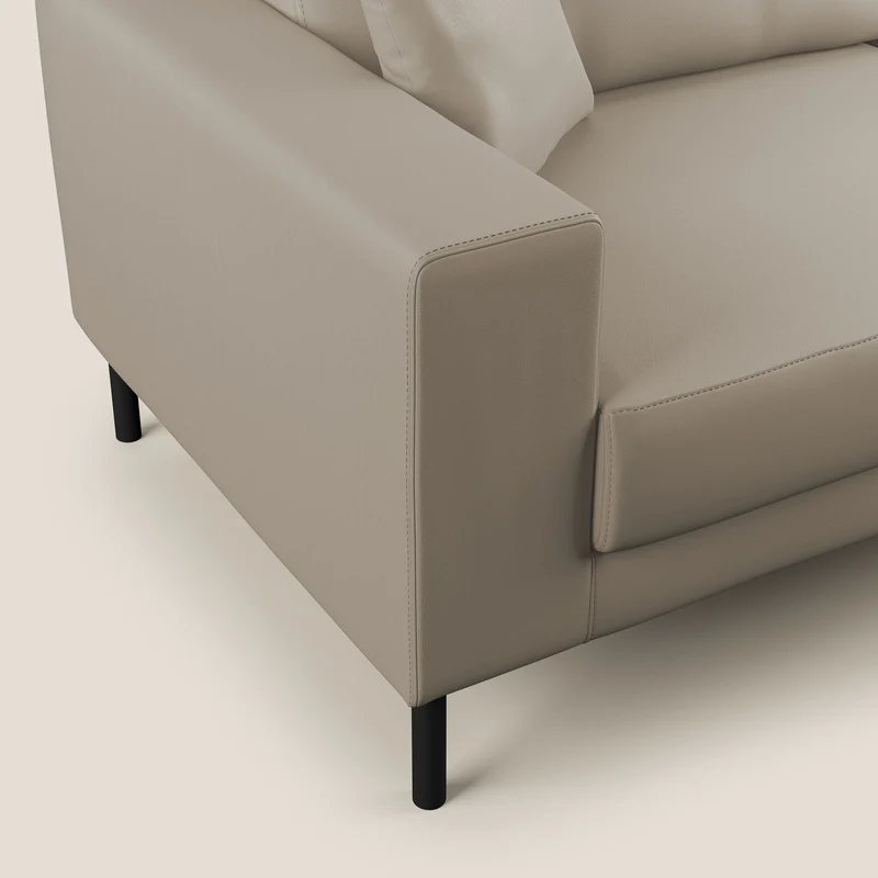 Uranio canapé linéaire moderne en simili cuir imperméable T04 beige