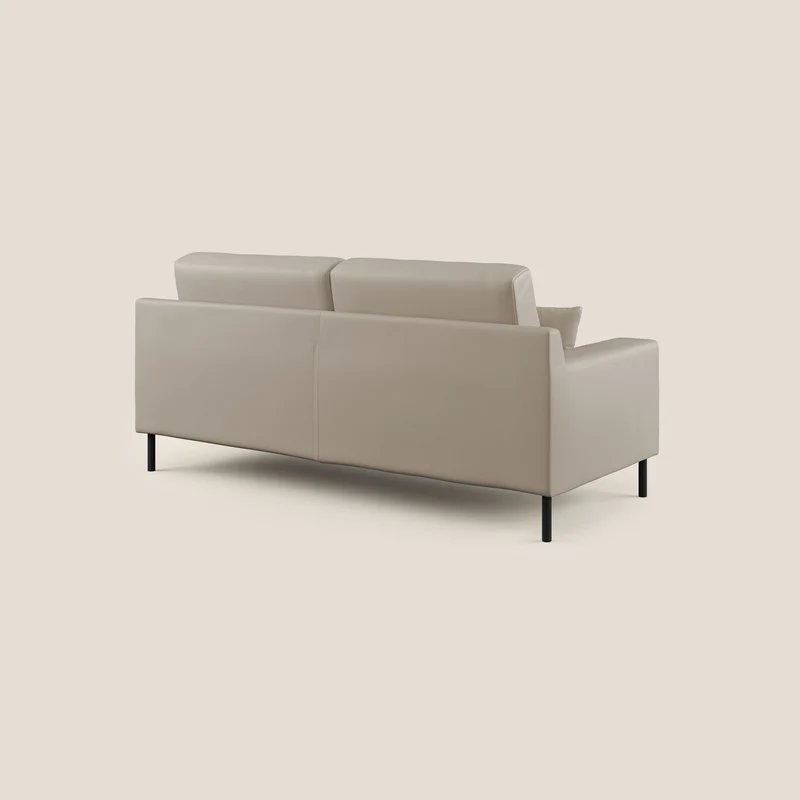 Uranio canapé linéaire moderne en simili cuir imperméable T04 beige