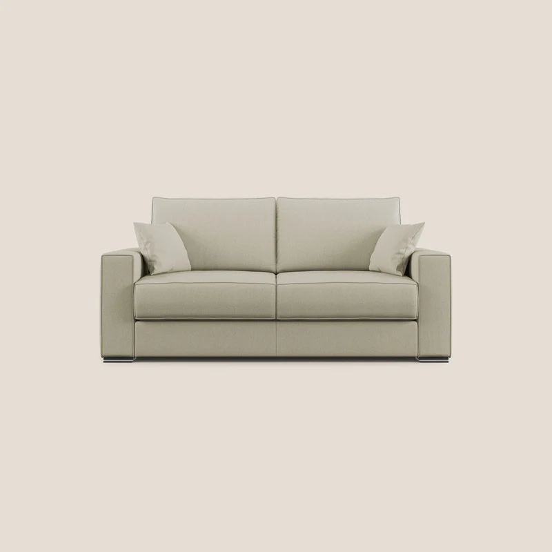 Dream canapé-lit convertible avec coussins doux en tissu détachable T05 crème