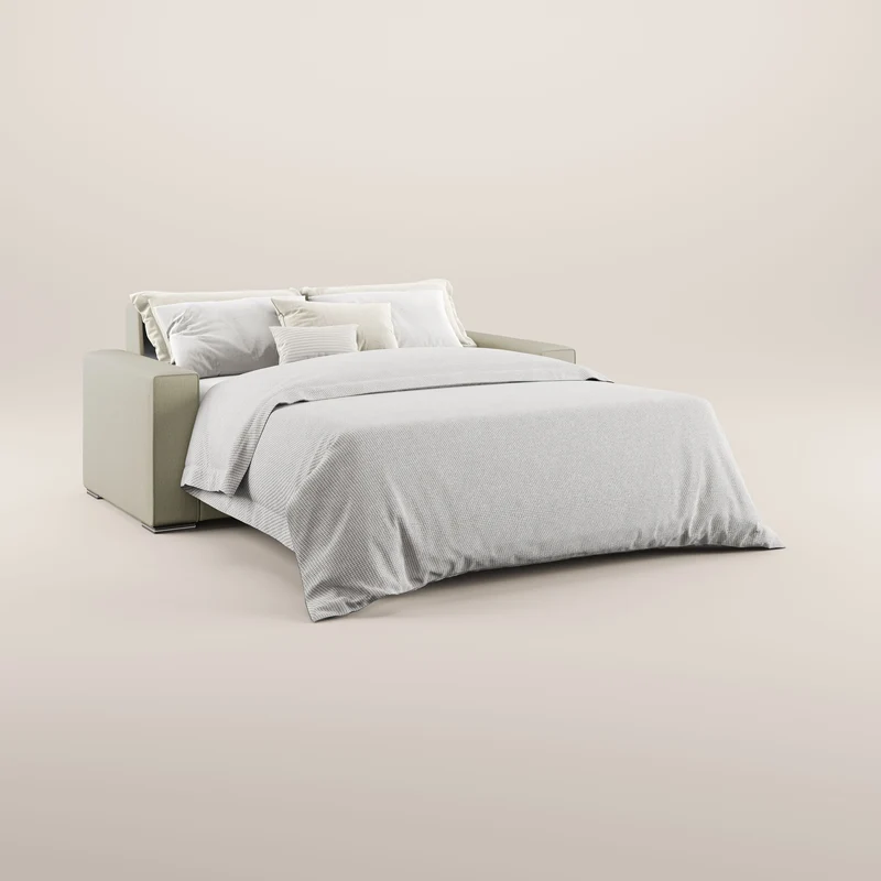 Dream canapé-lit convertible avec coussins doux en tissu détachable T05 crème