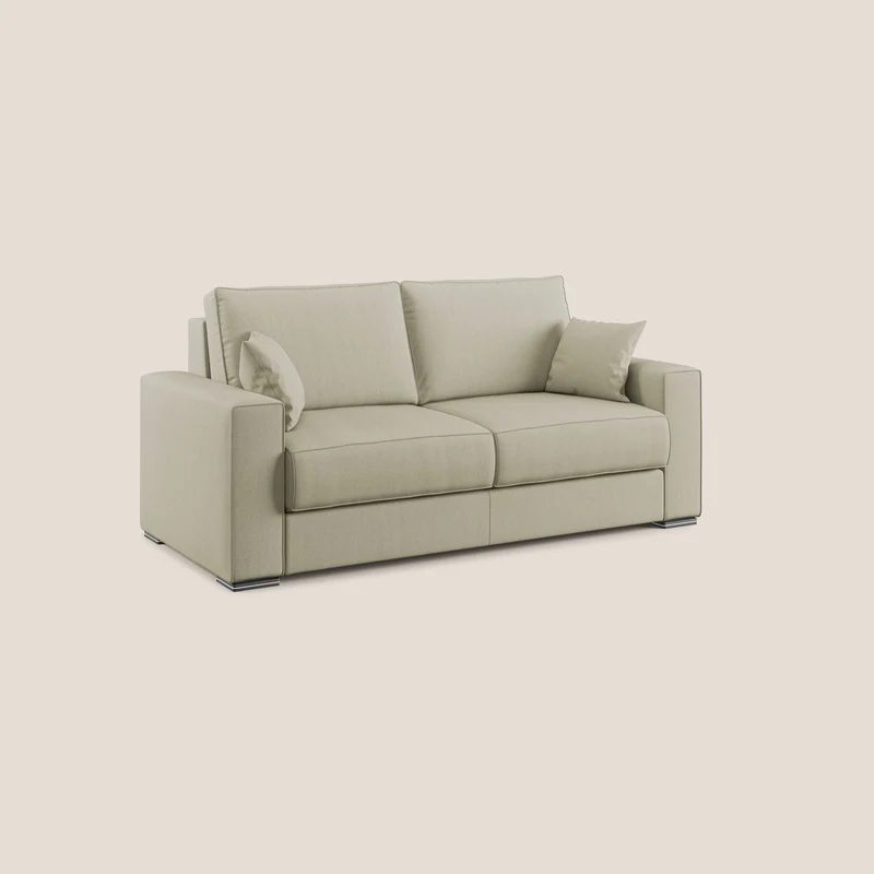 Dream canapé-lit convertible avec coussins doux en tissu détachable T05 crème