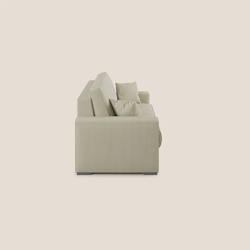 Dream canapé-lit convertible avec coussins doux en tissu détachable T05 crème