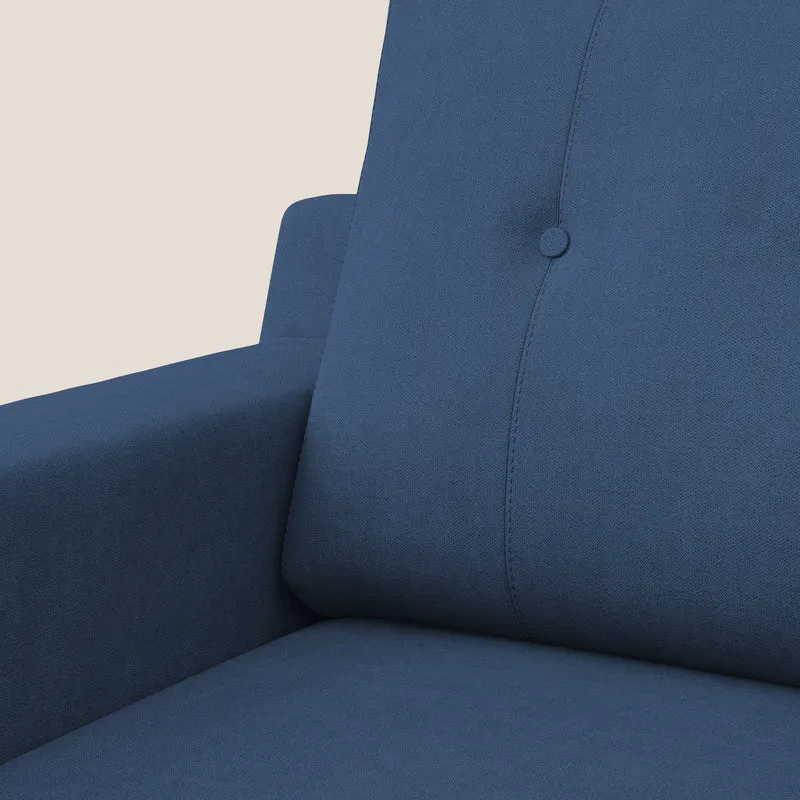 Danish Fauteuil en tissu doux imperméable T02 bleu