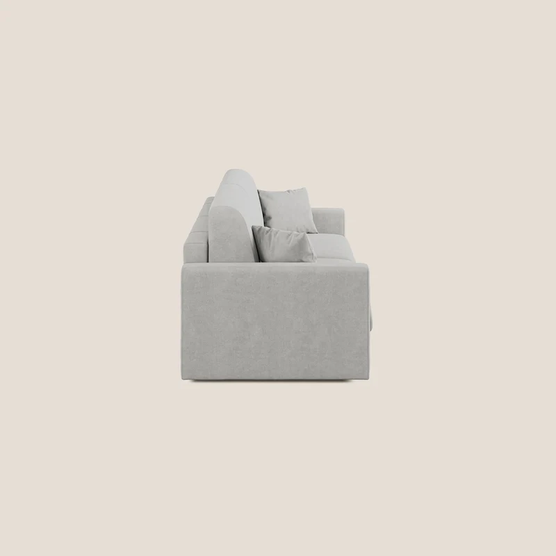 Chris canapé convertible en microfibre détachable T11 gris clair