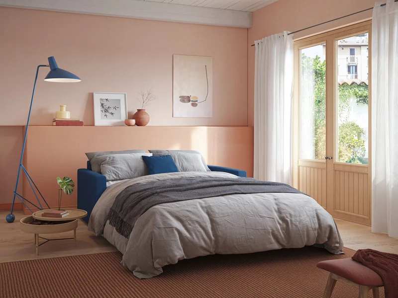 Chris canapé convertible en microfibre détachable T11 gris clair