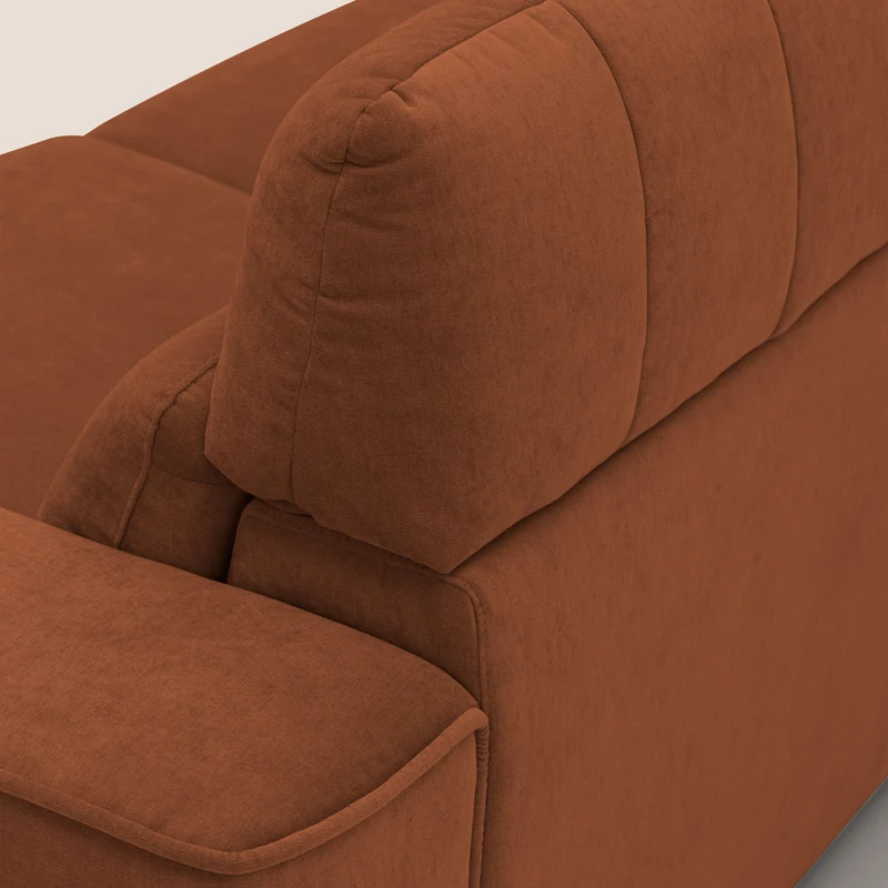 Clark canapé modulable d'angle REVERSIBLE avec option relax électrique en tissu détachable imperméable T17 orange