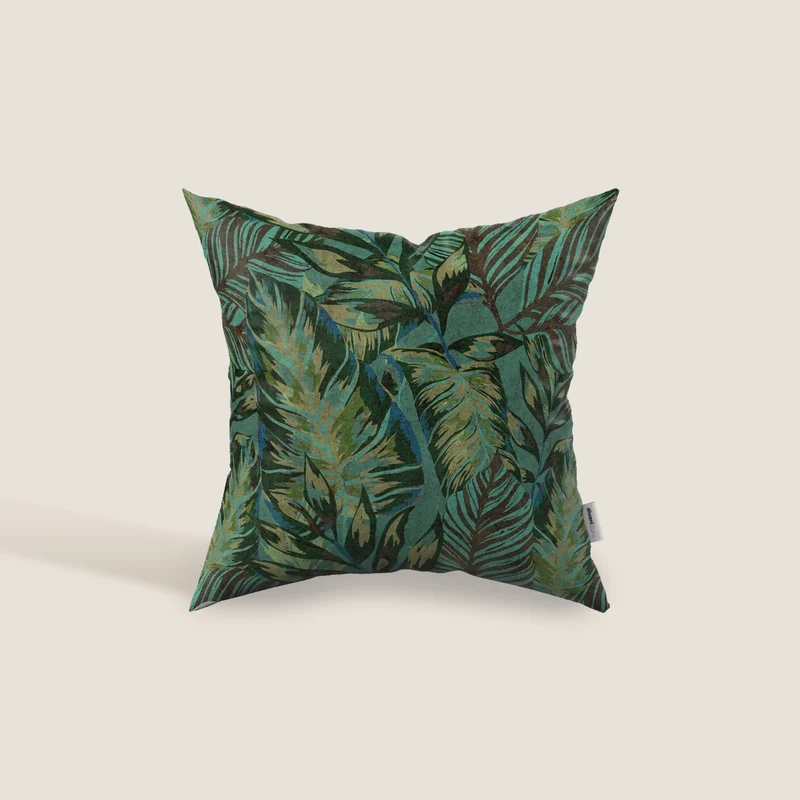 Forest coussins collection en velours imperméable vert