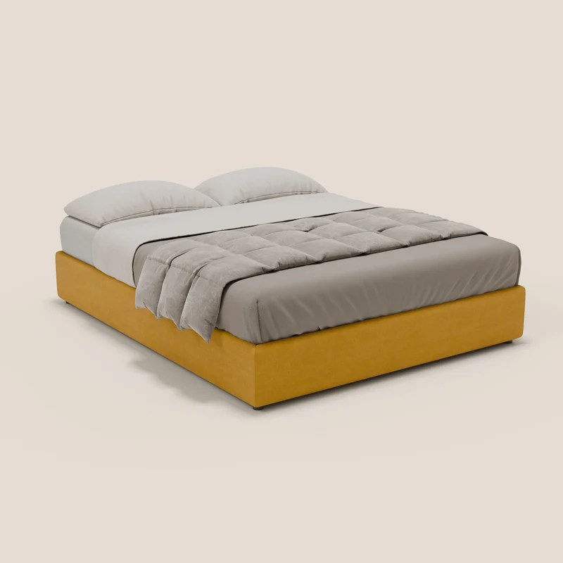 Ina sommier avec ample coffre en microfibre détachable et imperméable T11 jaune