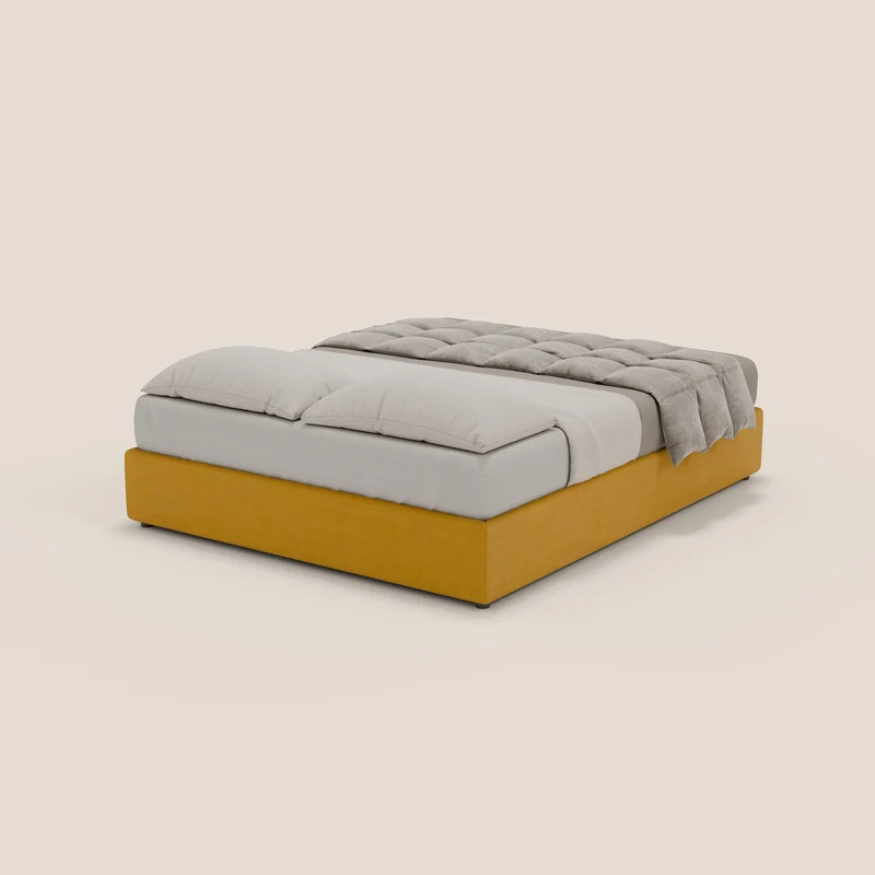 Ina sommier avec ample coffre en microfibre détachable et imperméable T11 jaune