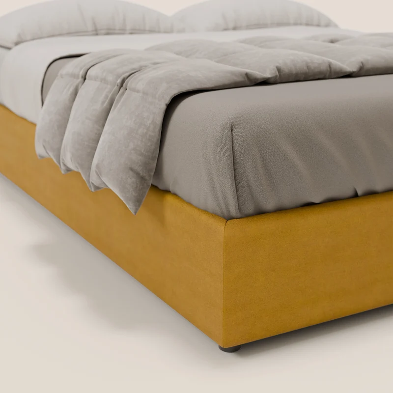 Ina sommier avec ample coffre en microfibre détachable et imperméable T11 jaune