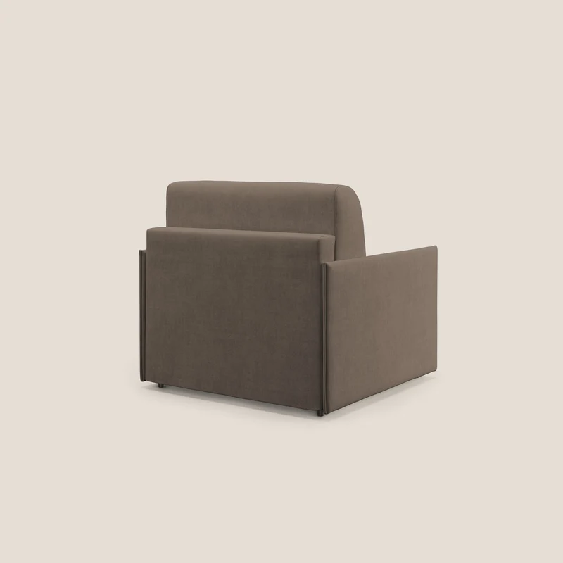 Evans fauteuil convertible en tissu imperméable T02 marron