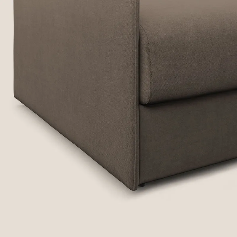 Evans fauteuil convertible en tissu imperméable T02 marron