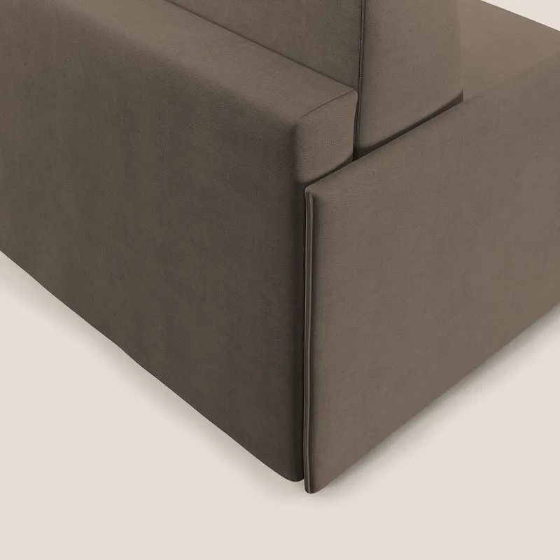 Evans fauteuil convertible en tissu imperméable T02 marron