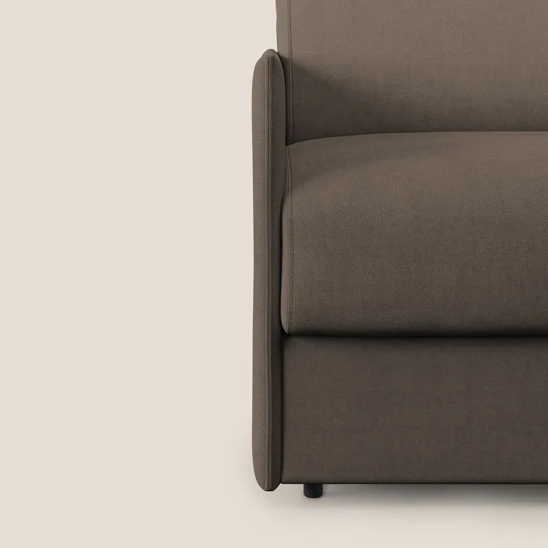 Evans fauteuil convertible en tissu imperméable T02 marron