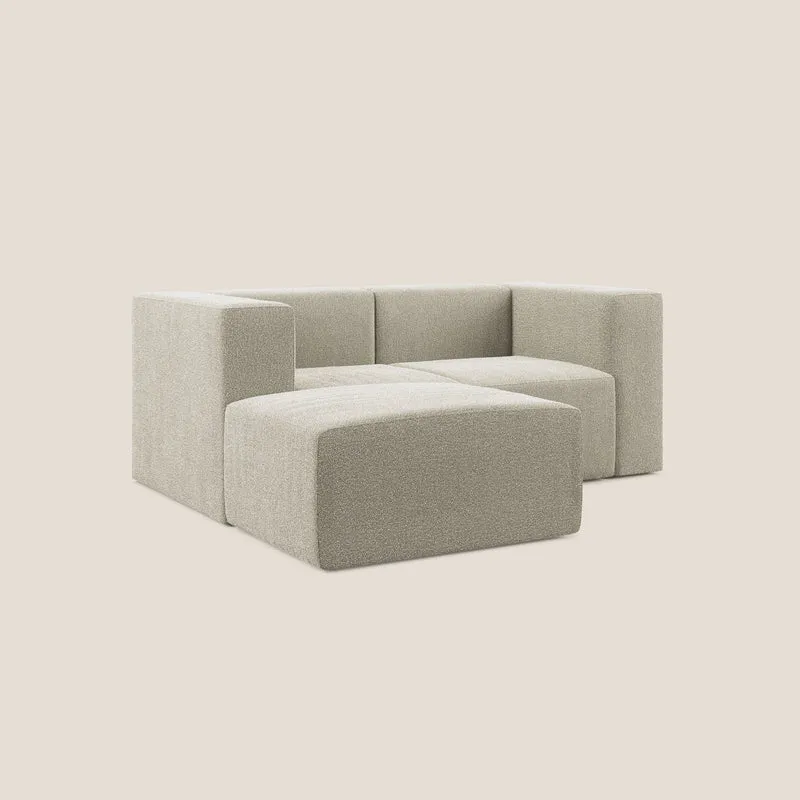 Nettuno canapé d'angle reversible modulable en bouclette douce T07 beige