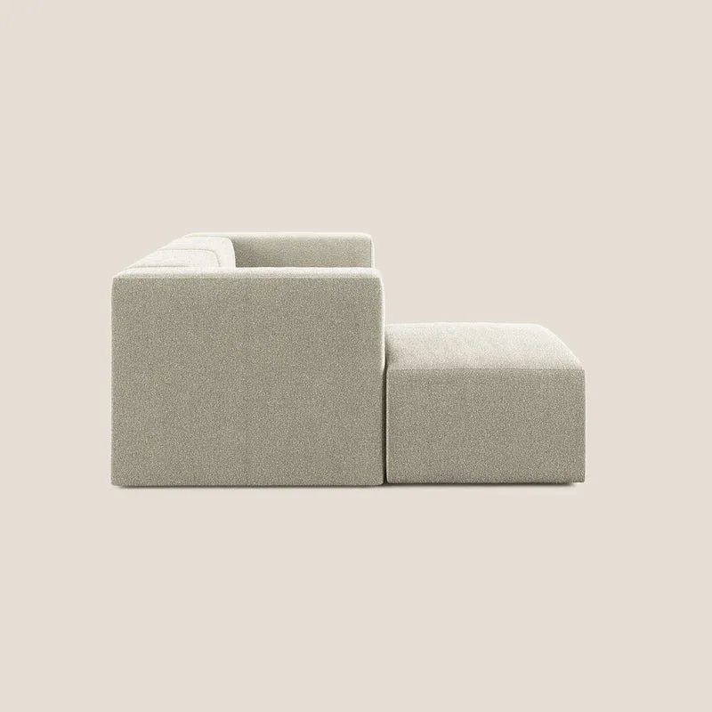Nettuno canapé d'angle reversible modulable en bouclette douce T07 beige