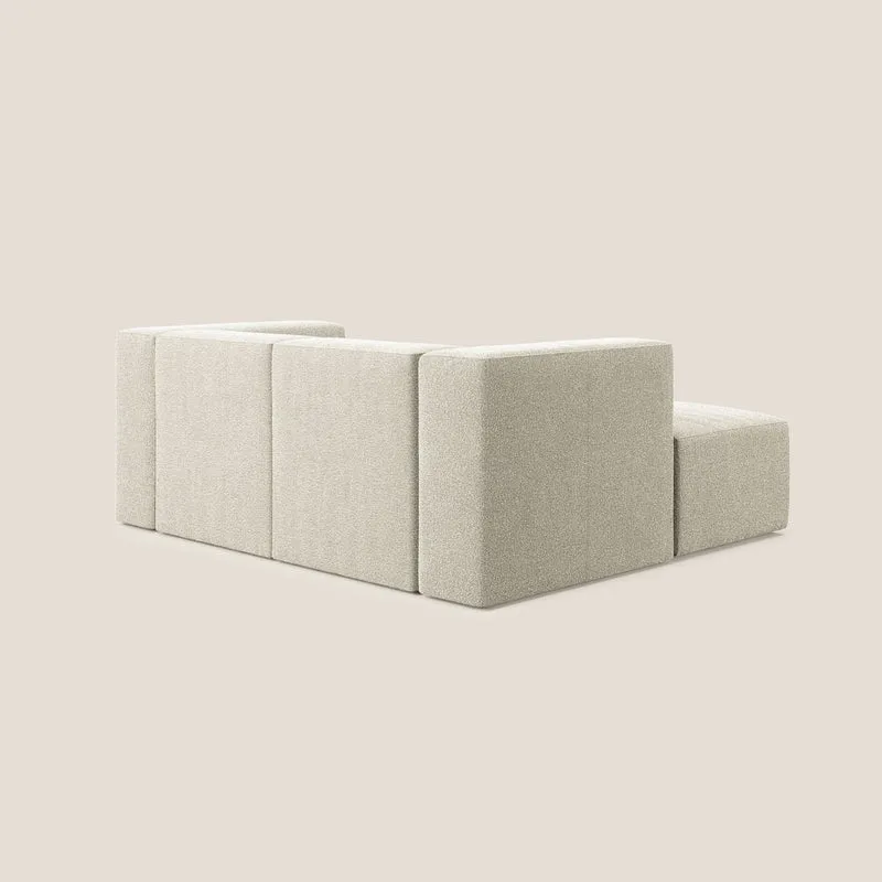 Nettuno canapé d'angle reversible modulable en bouclette douce T07 beige