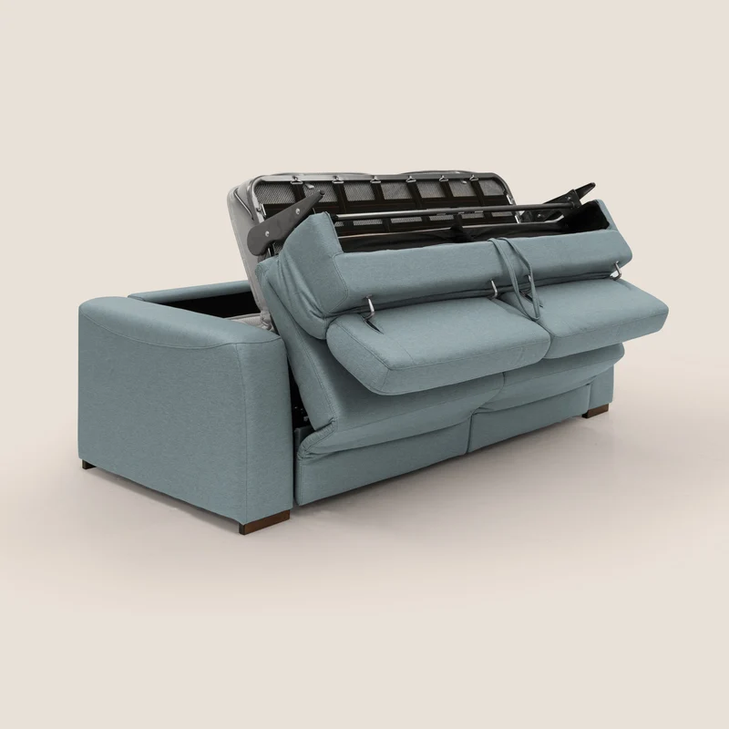 Poseidon canapé lit convertible + RELAX électrique en tissu imperméable détachable T05 sucre glace