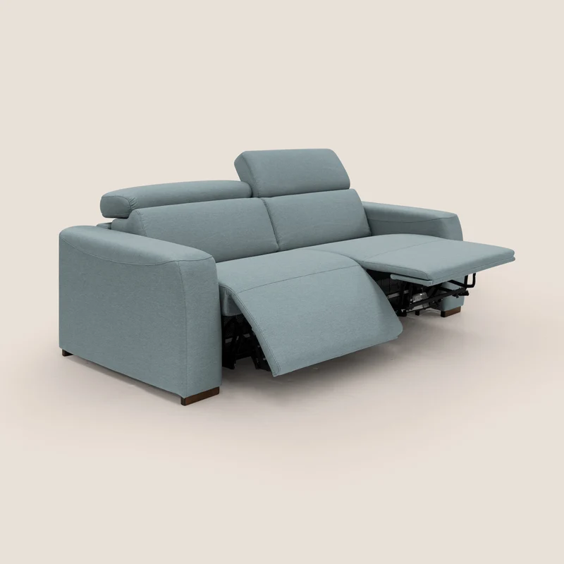 Poseidon canapé lit convertible + RELAX électrique en tissu imperméable détachable T05 sucre glace