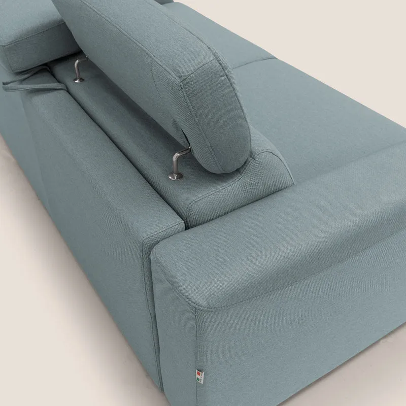 Poseidon canapé lit convertible + RELAX électrique en tissu imperméable détachable T05 sucre glace