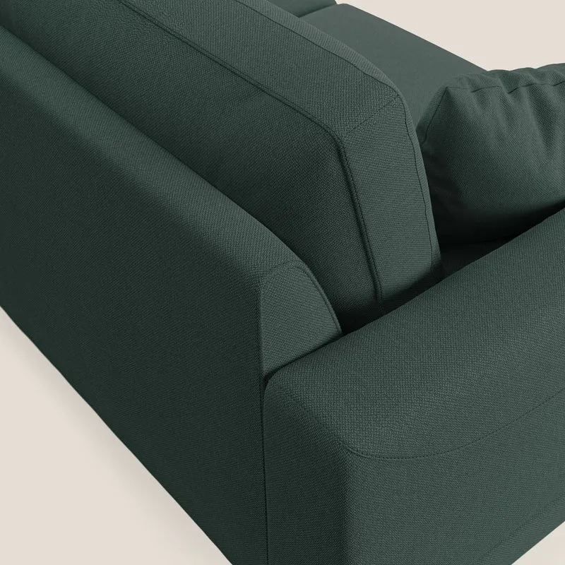 Dorian canapé d'angle moderne en tissu doux anti-tache T05 vert
