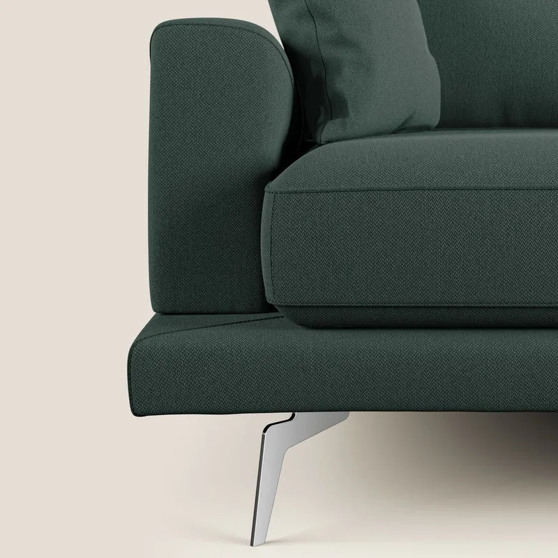 Dorian canapé d'angle moderne en tissu doux anti-tache T05 vert